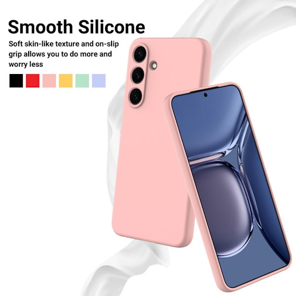 Matte Liquid Samsung Galaxy S25 Plus silikone cover - Lyserød Pink
