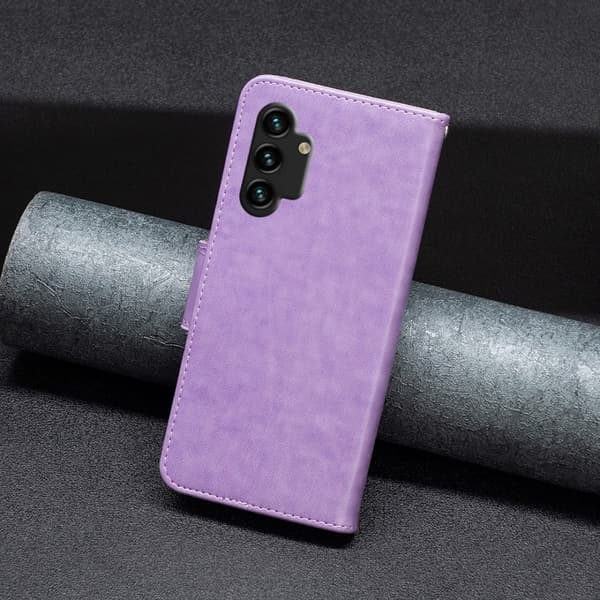 Butterfly Samsung Galaxy A13 4G Flippetui - Lilla Purple