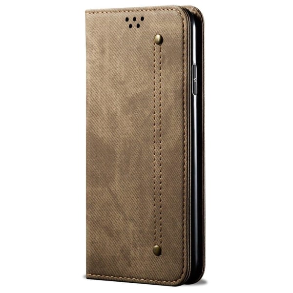 Jeans OnePlus 10R / OnePlus Ace flip case - Khaki Brown