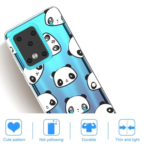 Deco Samsung Galaxy S20 Ultra deksel - Pandas White