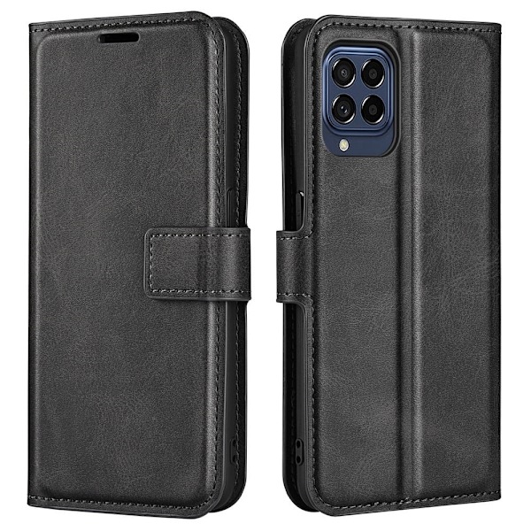 Samsung Galaxy M53 5G nahkainen lompakokkotelo - Musta Black