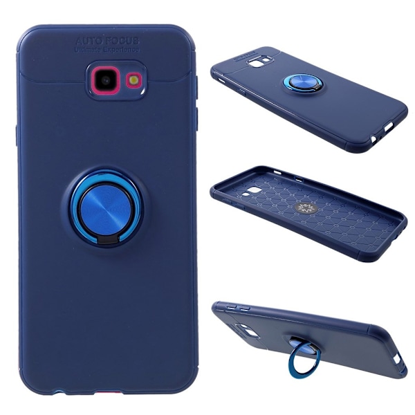 Samsung Galaxy J4 Plus (2018) kickstand-fodral med fingerring - Blå Blå