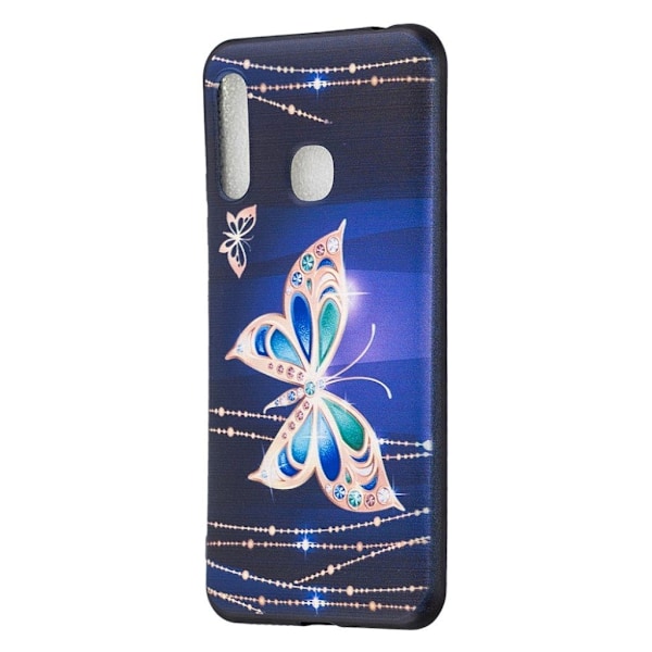 Imagine Samsung Galaxy A70e kuoret - Metalliset perhoset Multicolor