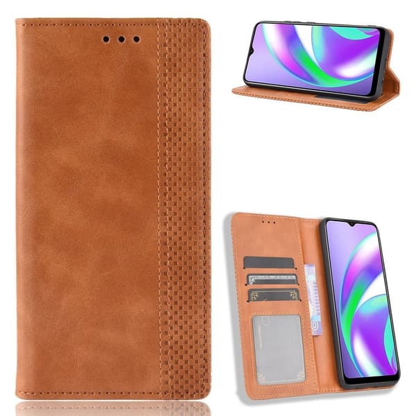 Bofink Vintage Oppo A15 læder etui - brun Brown