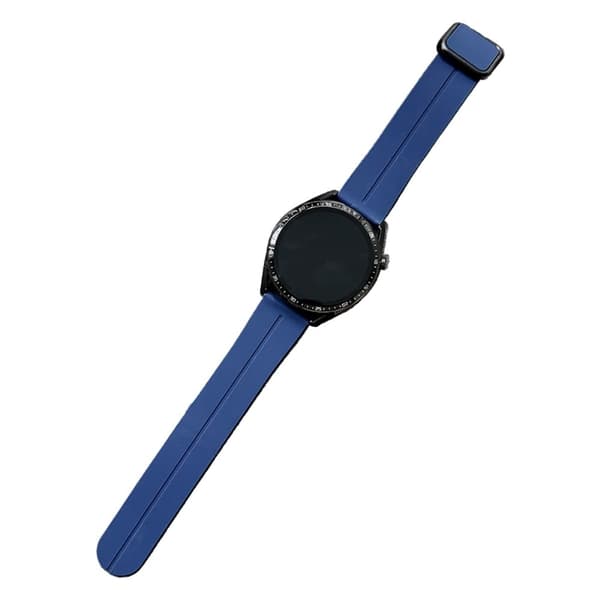 Samsung Gear S3 Classic / Garmin Vivoactive 4 Silikon Magnetisk Rem 22mm Klockarmband - Midnattsblå Blå