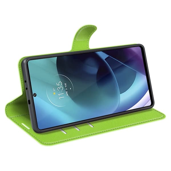 Classic Motorola Moto G71 5G Läppäkotelo - Vihreä Green