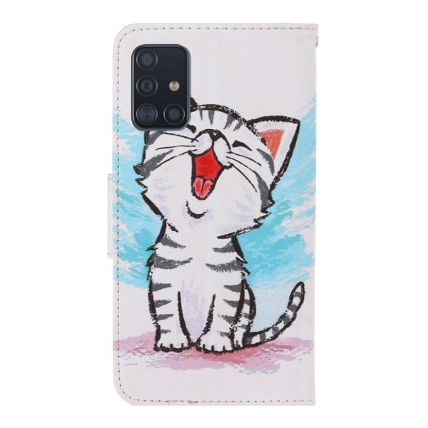 Wonderland Samsung Galaxy A71 etui - Søde Katte Multicolor