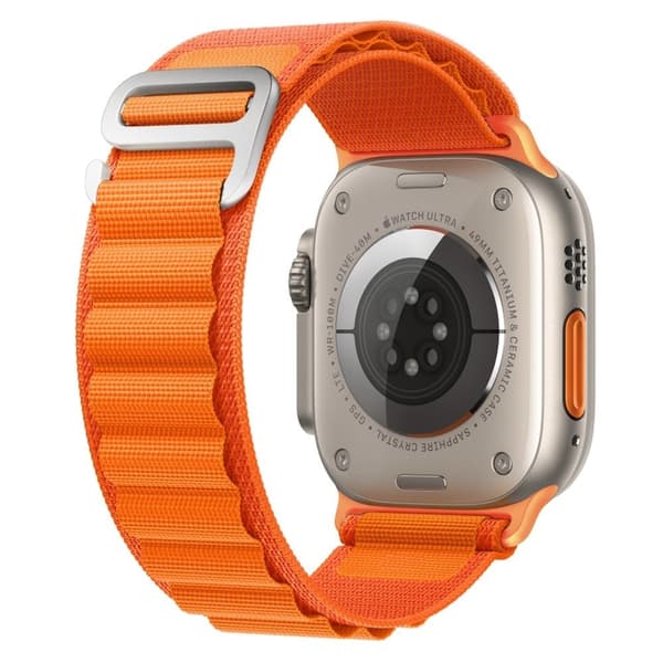 Apple Watch Series 8 (45mm) / Watch Ultra nylonkellohihna - Oranssi Orange