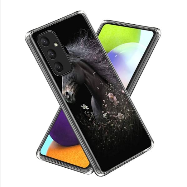 Deco Samsung Galaxy A05s deksel - Hest Og Blomst Black