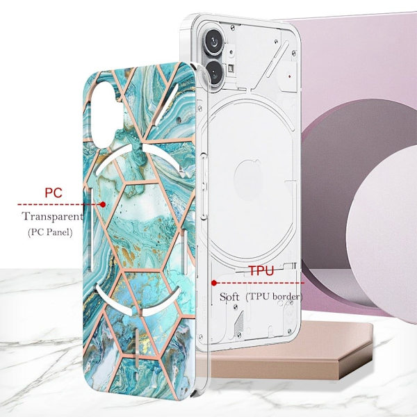 Marble Nothing Phone (1) Etui - Blå Blue