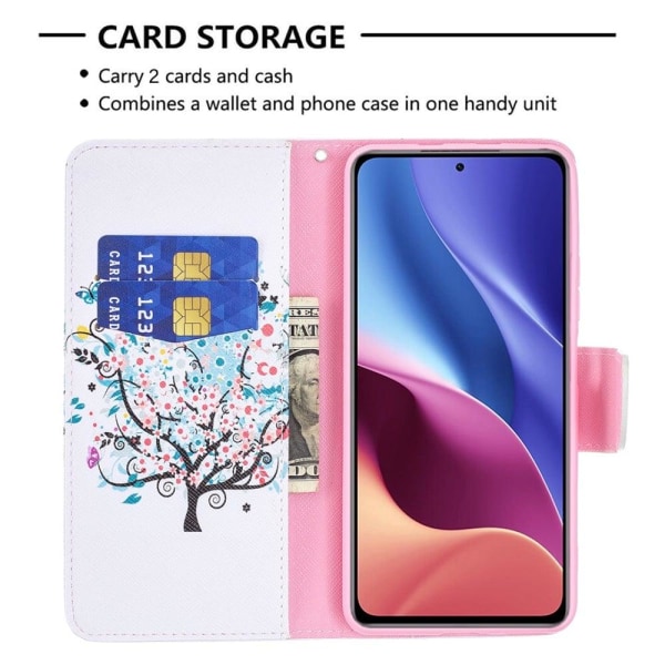 Wonderland Xiaomi Mi 11i / K40 Pro Plus / Poco F3 Flip Etui - Blomstret Træ Multicolor