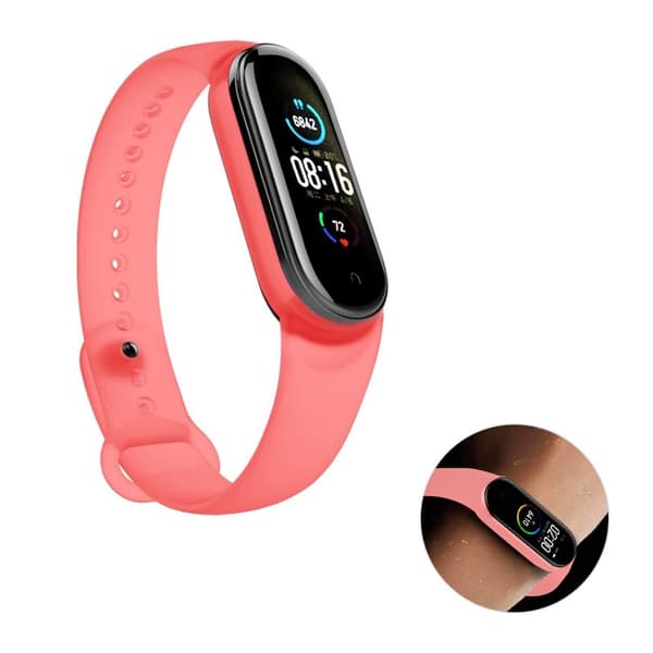 Xiaomi Mi Band 5 simple silikone urrem - Rød Red