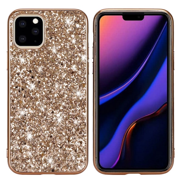 Glitter iPhone 11 Pro skal - Guld Guld