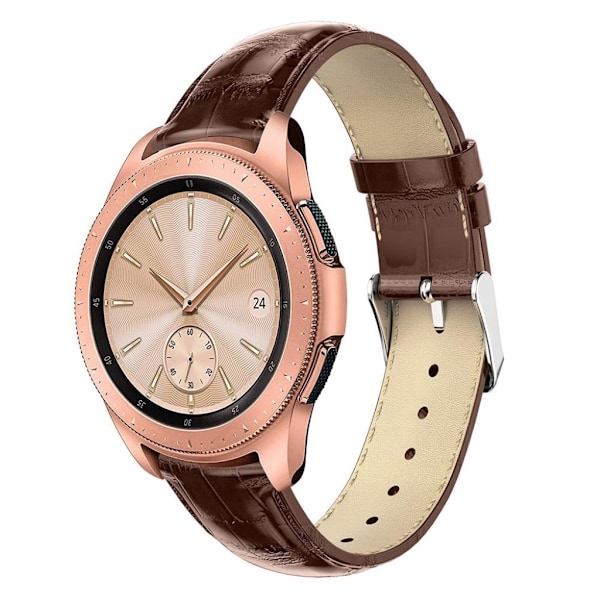 Samsung Galaxy Watch (42mm) klockarmband i äkta läder - Brun Brun