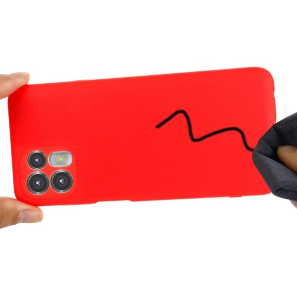 Matte Liquid Silikone Cover til Motorola Edge 20 Lite - Rød Red