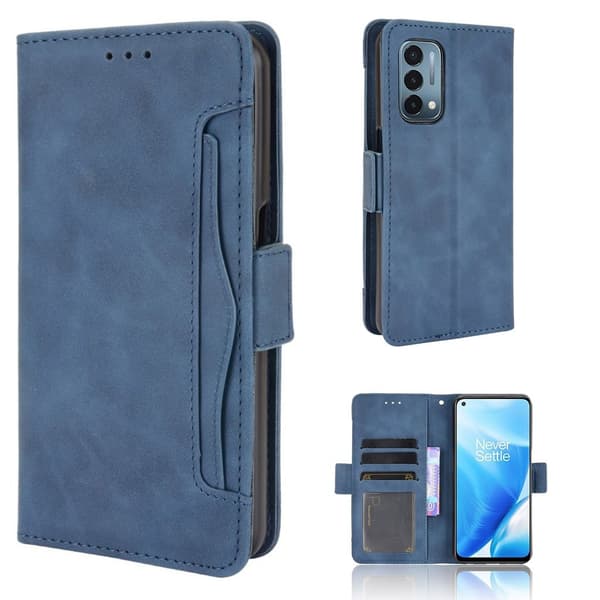 Modernt OnePlus Nord N200 5G fodral med plånbok - Blå Blå