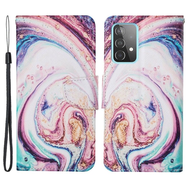 Wonderland Samsung Galaxy A33 5G Läppäkotelo - Swirl / Marble Pattern Multicolor