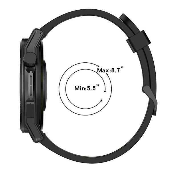 22 mm universalarmband i tvåfärgad silikon - Blå / Cyan Blå