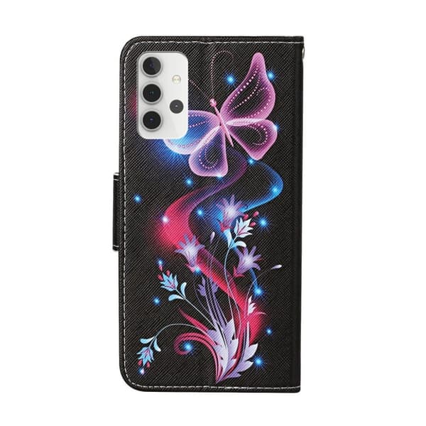 Wonderland Samsung Galaxy A32 Flip etui - Luminous sommerfugl Multicolor