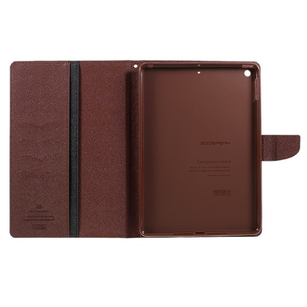 Mercury iPad (2017) Læder etui med flip - Brun/sort Black