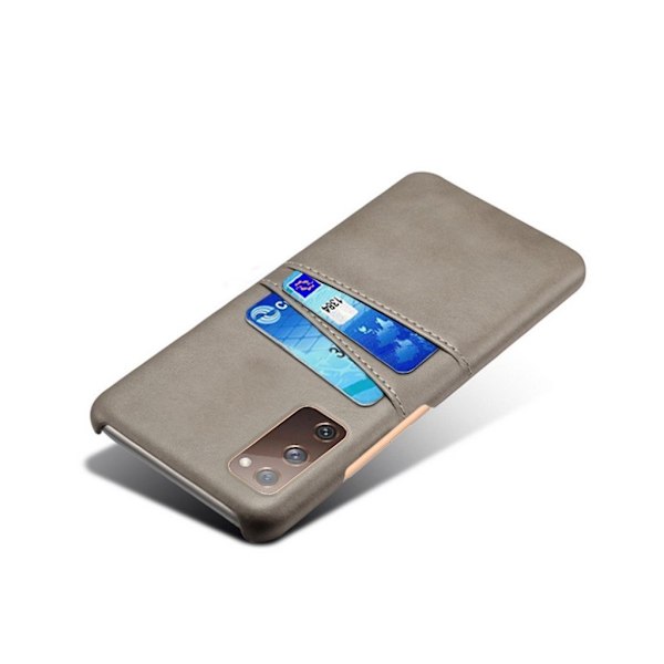 Samsung Galaxy S20 FE 5G / Samsung Galaxy S20 FE skal med korthållare - Silver/Grå Silvergrå