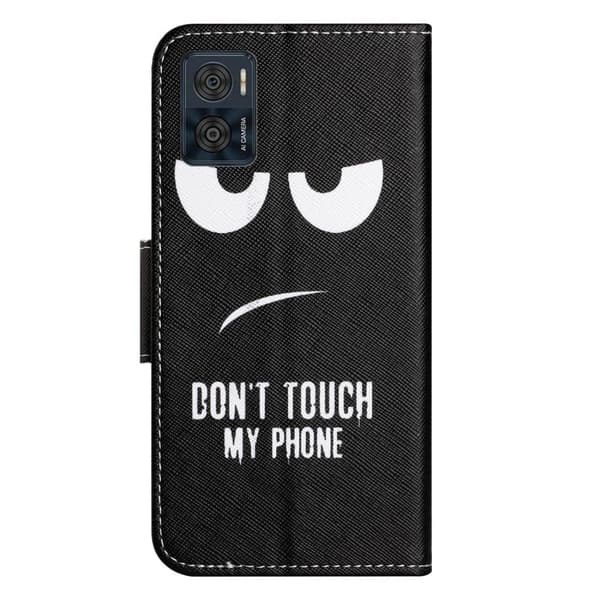 Wonderland Motorola Moto E22i / E22 Flippetui - Don't Touch My Phone Black