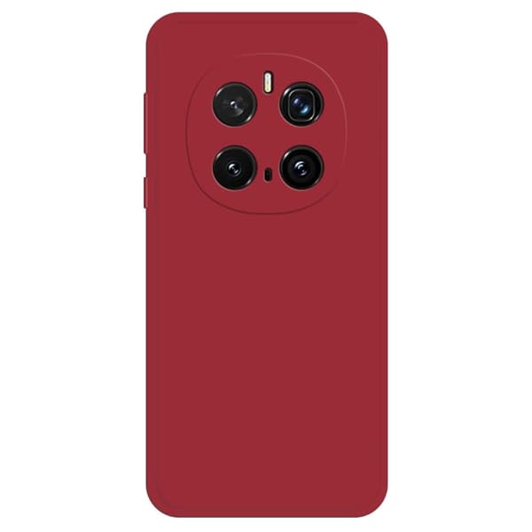 Honor Magic7 Pro 5G fleksibelt etui med rett kantbeskyttelse Telefondeksel - Kamelia Rød Red