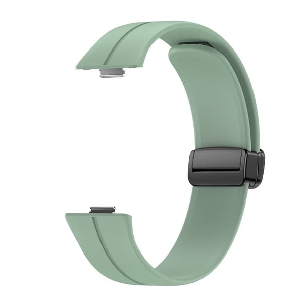 Huawei Watch Fit 3 Silikonerem Magnetisk foldespænde Urrem - Grågrøn Green