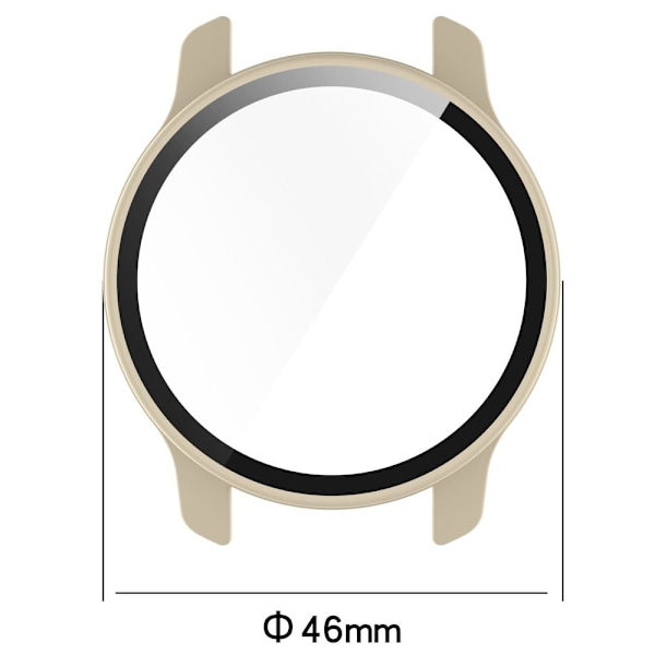 Garmin Venu 2 Plus cover with tempered glass screen protector - Black Blå