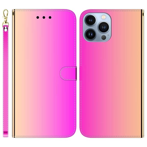 Mirror iPhone 15 Pro Flippetui - Rose Pink