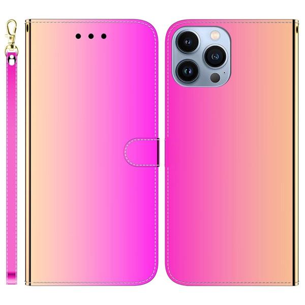 Mirror iPhone 15 Pro Läppäkotelo - Rose Pink