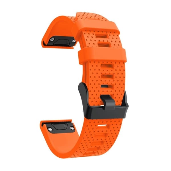Garmin Fenix 5S Plus Stilfuldt silikone Urrem - Orange Orange