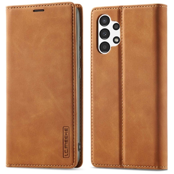 LC.IMEEKE Samsung Galaxy A13 4G flip etui - Brun Brown