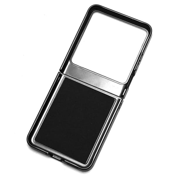 Infinix Zero Flip 5G Case Carbon Fiber Texture Shockproof Vegan Leather Phone Cover - Musta Black