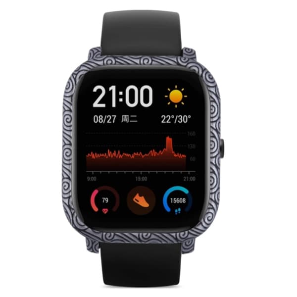 Huami Amazfit GTS Fodral Hårt mönster tryckt skyddande ramskydd - Moln Silvergrå