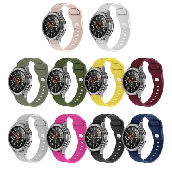 Samsung Galaxy Watch 4 (44mm) / (40mm) silikoninen ranneke - Vaalean Harmaa Silver grey