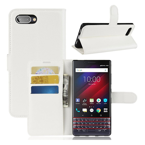Classic BlackBerry KEY2 LE etui – Hvid White