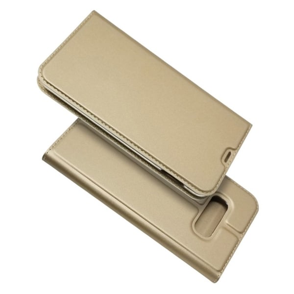 Samsung Galaxy S10e adsorption läderfodral - Guld Guld