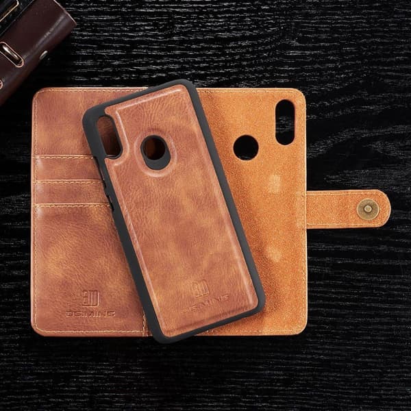 DG.MING Huawei P Smart 2019 2-in-1 Wallet etui - Brun Brown