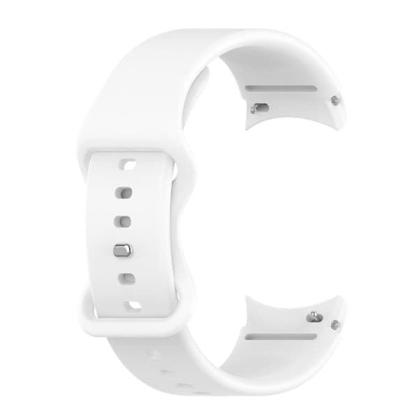 20 mm enkelt klockarmband i silikon för Samsung Galaxy Watch 4 - Vit Vit