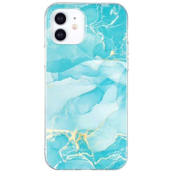 Marmormotiv iPhone 12 / iPhone 12 Pro skal - Grön Grön