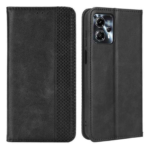 Bofink Vintage Motorola Moto G23 / G13 Læder Etui - Sort Black