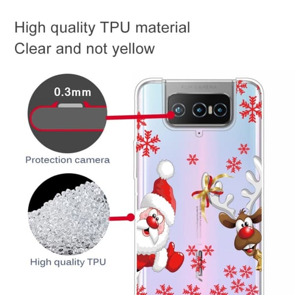 Christmas ASUS Zenfone 7 Pro fodral - Thumb-up Santa Röd