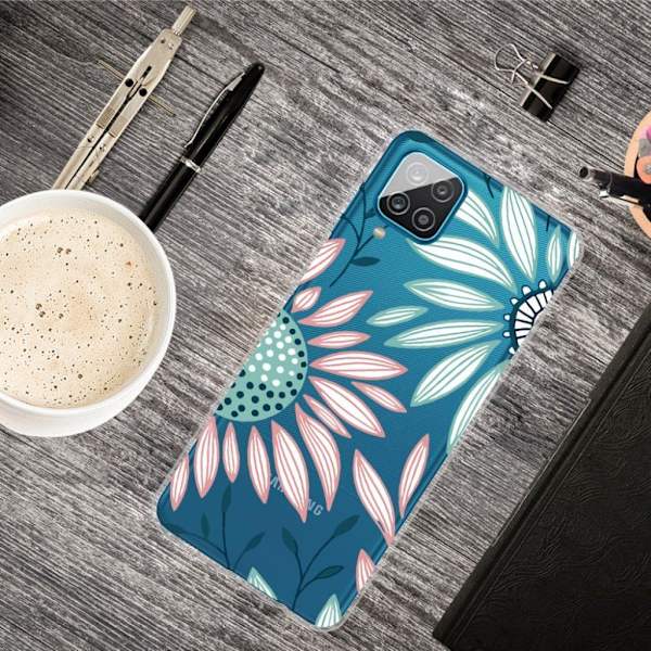 Deco Samsung Galaxy A12 5G Etui - Krysantemum Multicolor