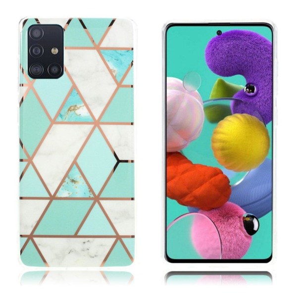 Marble design Samsung Galaxy A51 kotelot - Syaani Green