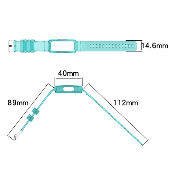 Fitbit Ace 3 / Luxe / Inspire HR genomskinligt TPU-skal + klockarmband - Transparent Blå Blå