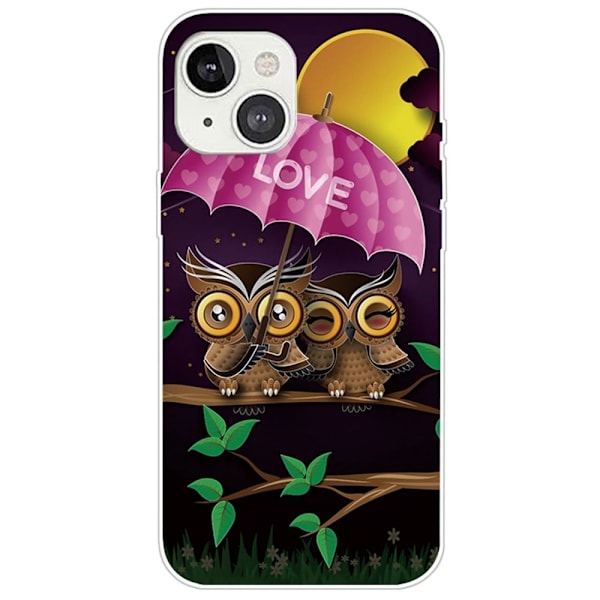 Deco iPhone 14 Plus kotelot - Pöllö Pari Multicolor