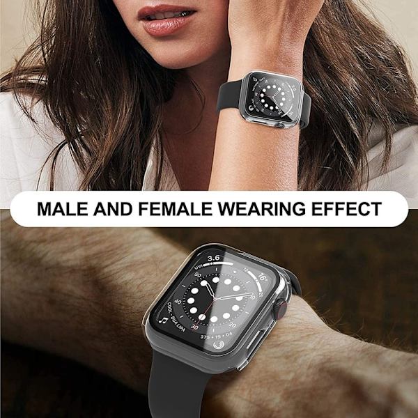 2kpl Apple Watch (41mm) suojus karkaistulla lasilla - Läpinäkyvä Transparent