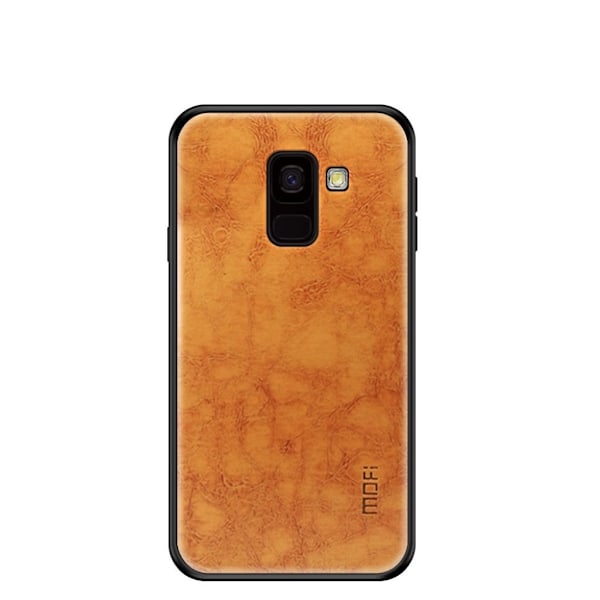 MOFI Samsung Galaxy J6 (2018) mobilskal plast silikon syntetläder - Brun Brun