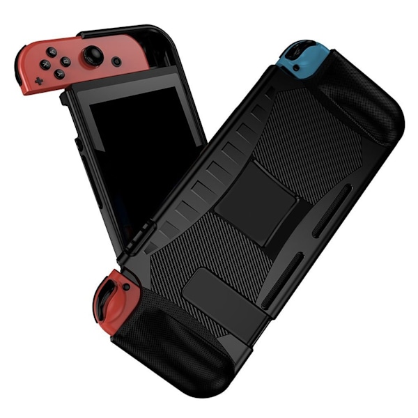 TPU-skydd för Nintendo Switch i kolfiber - Svart Svart
